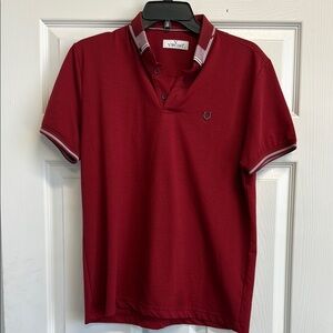 V vMen's Maroon Polo Shirt